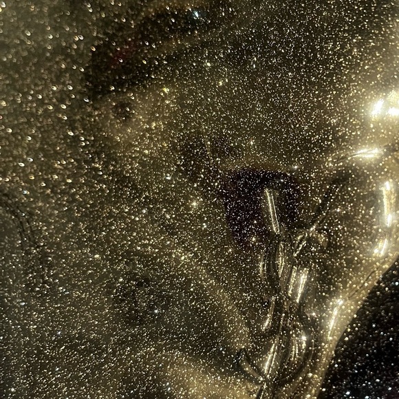 YSL Cosmetic Makeup Case Yves Saint Laurent Beaute Sparkle Zip Closure NWT - Picture 9 of 12